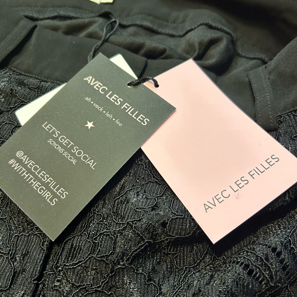 COPY - Avec Les Filles Black High Waist Flare Leg Trousers S Retails for $160. - Picture 8 of 8